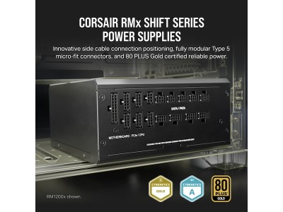 Corsair RM850x Shift 850W, ATX, 140 mm fläkt, 80PLUS Gold, löstagbara kablar#2