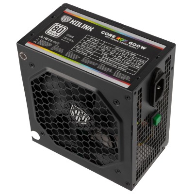 Kolink Core RGB 600W, 120 mm fläkt, 80PLUS#3