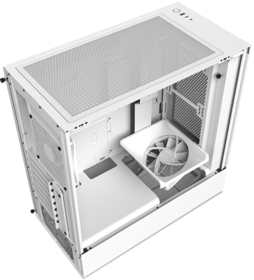 NZXT H5 Flow Mid Tower Case Light tempered glass, ATX - Vit#2