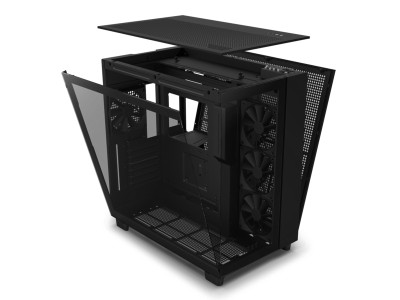 NZXT H9 Flow Dual Chamber, ATX - Svart#6