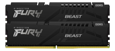 64 GB (2x32GB) DDR5-4800 Kingston FURY Beast Black CL38, XMP - Svart
