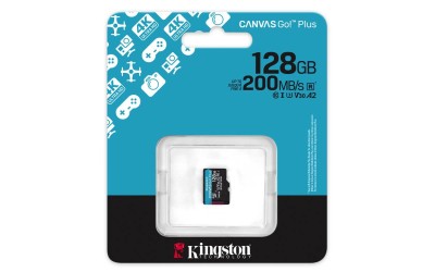 Secure Digital SDXC 128 GB Kingston Canvas Go! Plus Gen4, 200 MB/sek läs, Class 10, UHS-I U3, V30, A2#3