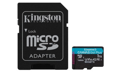 Micro Secure Digital SDXC 1 TB Kingston Canvas Go! Plus Gen4, 200/160 MB/sek, Class 10, UHS-I U3, V30, A2, inkl. SD-adapter#1