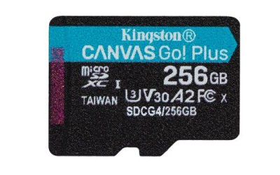 Micro Secure Digital SDXC 256 GB Kingston Canvas Go! Plus Gen4, 200/160 MB/sek, Class 10, UHS-I U3, V30, A2#1