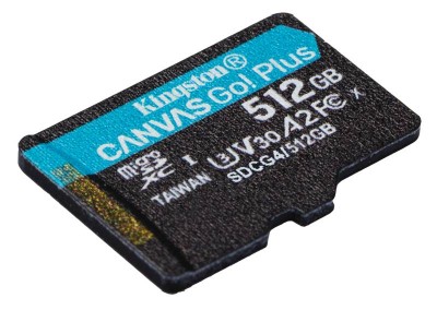 Micro Secure Digital SDXC 512 GB Kingston Canvas Go! Plus Gen4, 200/160 MB/sek, Class 10, UHS-I U3, V30, A2, inkl. SD-adapter#2