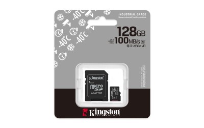 Micro Secure Digital SDXC 128 GB Kingston Industrial pSLC, 100/80 MB/sek, Class 10, UHS-I U3, V30, A1, inkl. SD-adapter#3