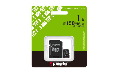 Micro Secure Digital SDXC 1 TB Kingston Canvas Select Plus Gen3, 150 MB/sek läs, Class 10, A1, UHS-I U1, inkl. SD-adapter#3