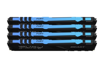 128 GB (4x32GB) DDR4-3200 Kingston FURY Beast RGB CL16 - Svart#2