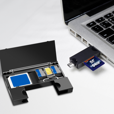 LogiLink Minneskortsläsare USB-C + USB-A MicroSD - och SD-kort inkl. förvaring#3