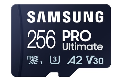 Micro Secure Digital SDXC 256 GB Samsung PRO Ultimate, 200/130 MB/sek, Class 10, UHS-I V30, U3, A2, inkl. SD-adapter