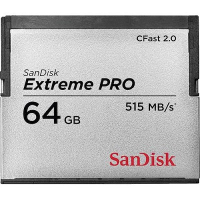 CFast 2.0 64 GB Sandisk Extreme Pro, 515 MB/sek