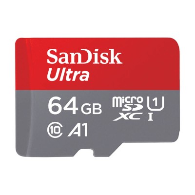 Micro Secure Digital SDXC 64 GB Sandisk Ultra, 120 MB/sek, Class 10, UHS-I, inkl. SD-adapter