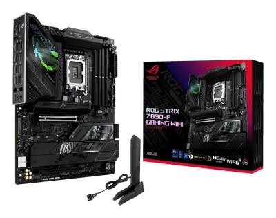 Asus ROG STRIX Z890-F GAMING WIFI, Intel LGA1851, 2xPCI Express, ATX, 4xDDR5, 5xM.2 + SATA3 RAID, HDMI/DP/2xTB4, USB-C, ROG SupremeFX Audio, 2.5Gbe LAN, WiFi 7, Bluetooth 5.4, Aura Sync RGB