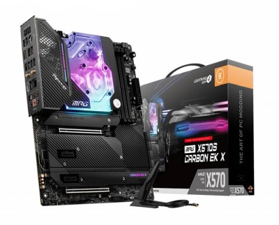 MSI MPG X570S CarbonEK X, AMD AM4, 2xPCI Express, ATX, 4xDDR4, 4xM.2 + SATA3 RAID, HDMI, USB-C, 7.1 audio, 2.5Gbe LAN, WiFi 6E, Bluetooth, Mystic Light RGB#2