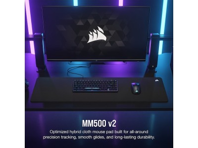 Corsair Gaming MM500 v2 Cloth Mouse Pad Extended, 930x300mm - Svart#4