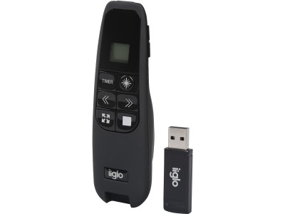 iiglo P700 Professional Presenter usb trådlös mottagare, 30 meters räckvidd, LCD-skärm, röd laserpekare#2