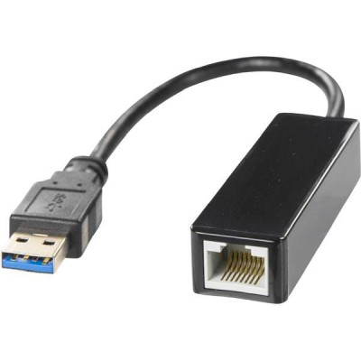 Nätverksadapter Deltaco USB 3.0, Gigabit, 1xRJ45 - Svart