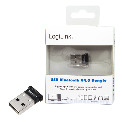 LogiLink BT0037 Bluetooth 4.0 + EDR USB Adapter, Class 1 (100 meter), 3Mbit, aptX