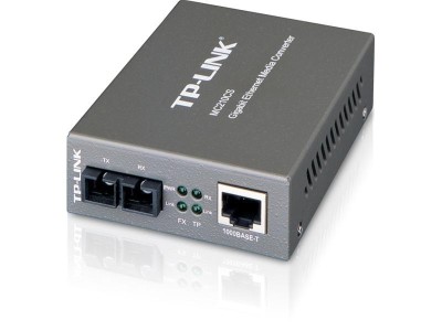 TP-Link 1000Mbps RJ45 to 1000Mbps single-mode SC fiber Converter, Full-duplex up to 15Km
