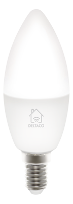Deltaco Smart Home SH-LE14W LED-lampa, E14, WiFi, 5W, 2700K-6500K, dimbar, vit