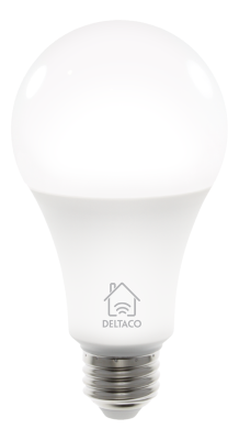 Deltaco Smart Home SH-LE27W LED-lampa, E27, WiFi, 9W, 2700K-6500K - Vit