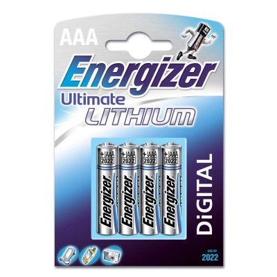 Batteri Energizer Ultimate Lithium AAA, 1,5V, LR03, 4-pack