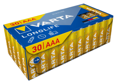 Batteri Varta Longlife AAA Cube 30, 1,5V, LR03, 30-pack