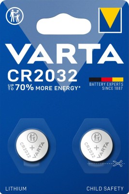 3V batteri till moderkort (CR2032), Varta, 2-pack