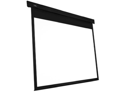 Multibrackets 166x104 cm/77 tum, 16:10, motordriven, Matte White - Svart kassett