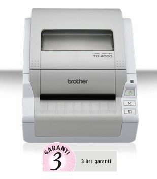 Brother P-Touch TD-4000, termotransfer, rulle 102 mm för adresslappar, USB/seriell