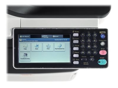 OKI MC853dnct - Color A3 MFP 7 inch touch 23/23 ppm Duplex PrintCopyScanFax USB Gb-lan PCL&PS 935sh on cabinet 1200x600dpi stapler#5