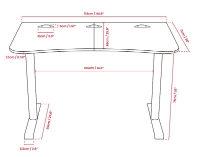 Arozzi Arena Gaming Desk Small Pure Black, heltäckande musmatta - Svart#3