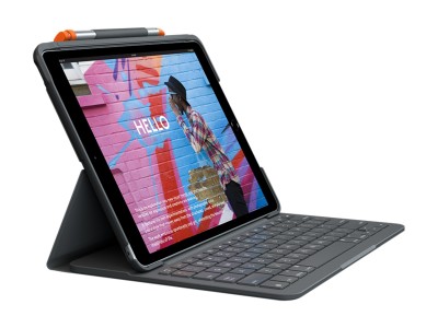 Logitech Slim Folio Keyboard Cover for iPad 10,2 tum (7:e /8:e generation), Bluetooth, nordiskt - Grafitgrå#1