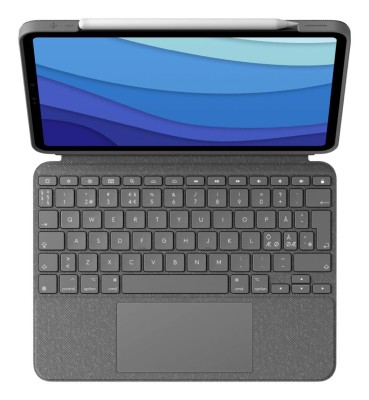 Logitech Combo Touch till iPad Pro 11" (Gen. 1/2/3), bakbelyst tangentbord med styrplatta, nordiskt - Grå#2