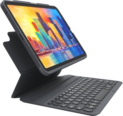 Zagg Pro Keys till iPad 10,9 tum (10:e gen), Bluetooth, bakbelyst, nordiskt - Svart