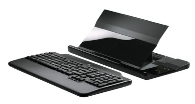 Logitech Alto Cordless, USB-tangenbord med stativ för notebooks, 3-ports USB-hub, mediakontroller