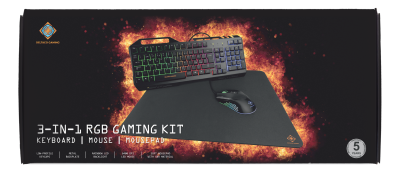 DELTACO GAMING 3-in-1 Gaming kit, Rainbow LED backlight, black#5