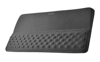 Deltaco Ergonomiskt handledsstöd och tangentbordsställ i mjukt lycratyg med minesskum och gel