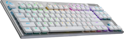 Logitech G915 X Lightspeed TKL, RGB Tactile, nordiskt, Bluetooth/Lightspeed/USB-C sladd - Vit#3