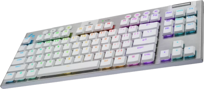 Logitech G915 X Lightspeed TKL, RGB Tactile, nordiskt, Bluetooth/Lightspeed/USB-C sladd - Vit#4