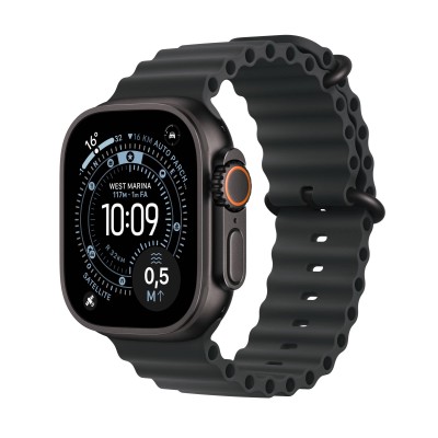 Apple Watch Ultra 3 GPS + Cellular 49mm Svart Titanboett med Svart Havsband