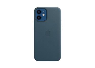 Apple läderfodral med MagSafe till iPhone 12 mini - Östersjöblå#1