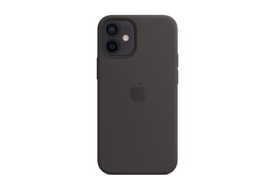 Apple silikonskal med MagSafe till iPhone 12 mini - Svart