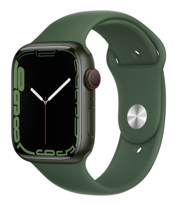 Apple Watch Series 7 GPS + Cellular 41mm Aluminiumboett med Sportband - Grön#1