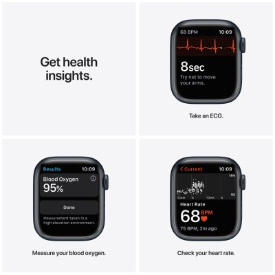 Apple Watch Nike Series 7 GPS + Cellular 41mm Aluminiumboett med Nike Sportband - Midnatt#2