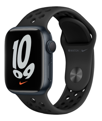 Apple Watch Nike Series 7 GPS 41mm Aluminiumboett med Nike Sportband - Midnatt#1