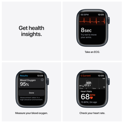 Apple Watch Nike Series 7 GPS 41mm Aluminiumboett med Nike Sportband - Midnatt#2
