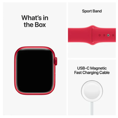 Apple Watch Series 8 GPS + Cellular, 45mm (PRODUCT)RED Aluminiumboett med (PRODUCT)RED Sportband#2