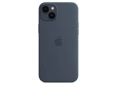 Apple silikonskal med MagSafe till iPhone 14 Plus - Stormblå#2