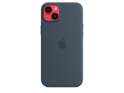 Apple silikonskal med MagSafe till iPhone 14 Plus - Stormblå#3